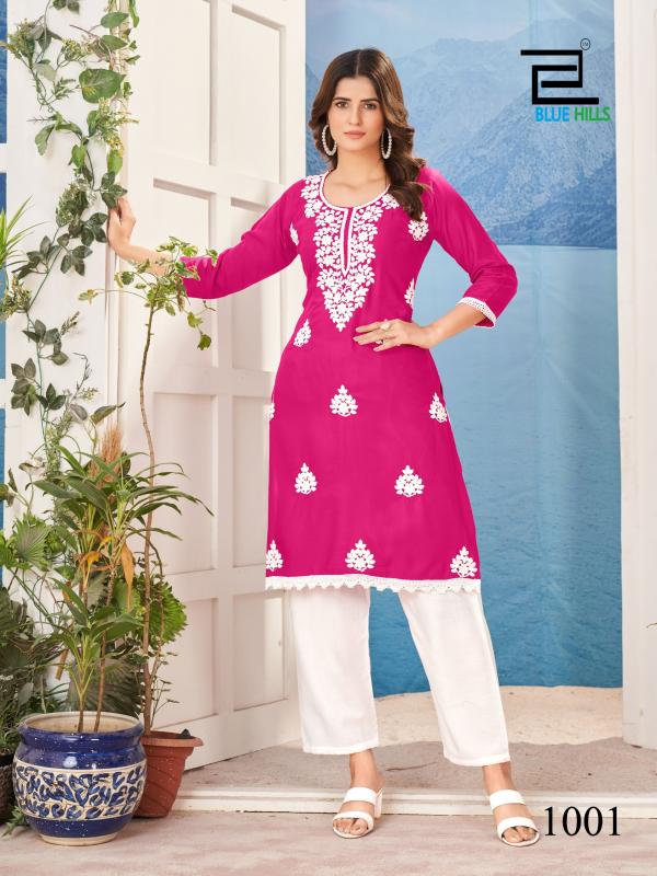 Blue Hills Nawab Nx Rayon Designer Kurti Collection